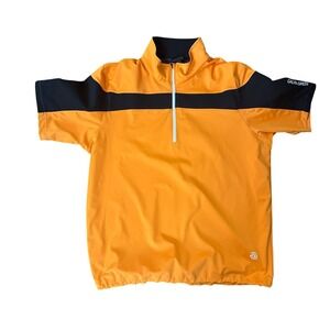 Galvin Green Windstopper Quarter Zip Short Sleeve Orange Black Golf Jacket SZ XL